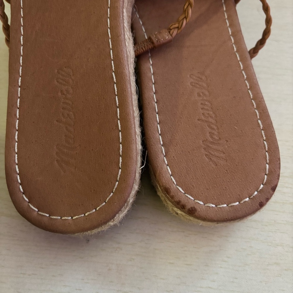 Madewell Women's The Kathryn Espadrille Slide Sandal Leather Size 8 MD777 NWOB - Picture 10 of 11